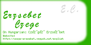 erzsebet czege business card
